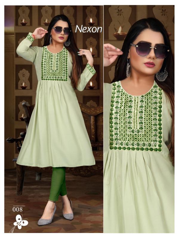 Trendy Nexon Vol 2 Rayon Designer Kurti Collection